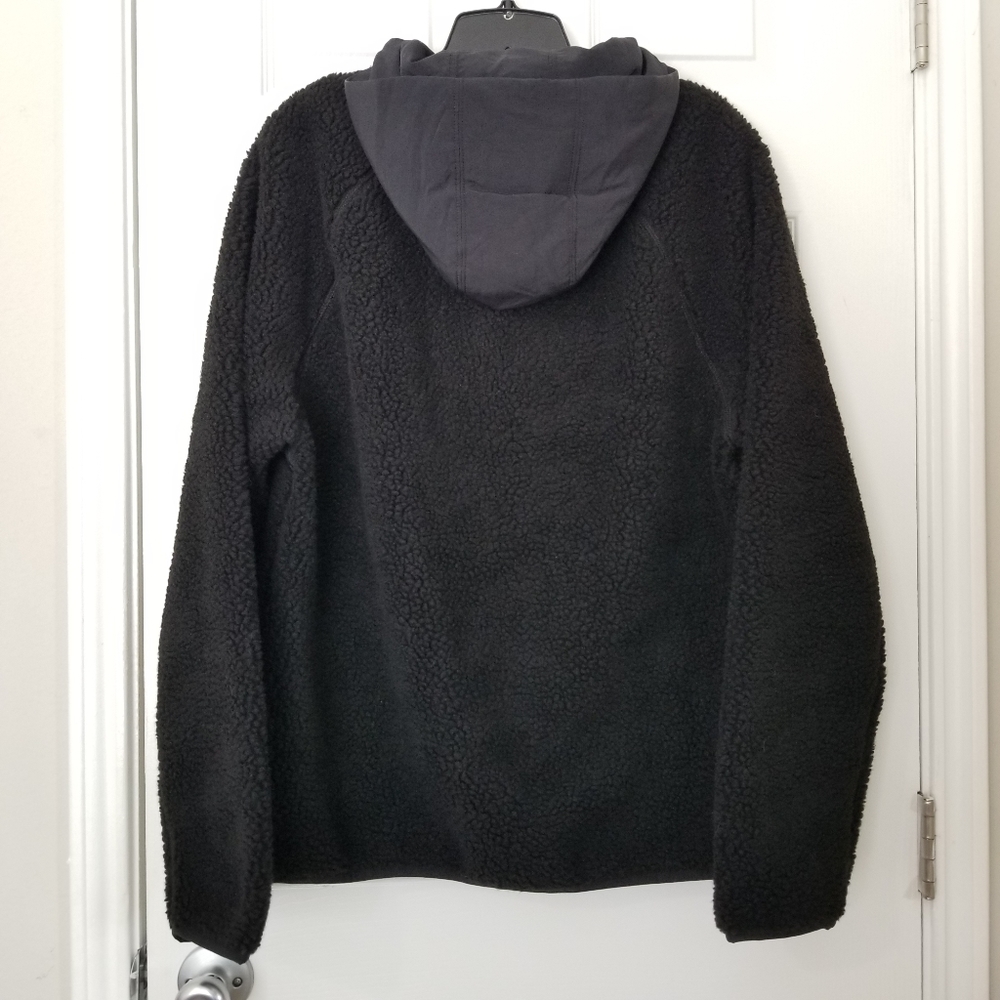 J.CREW Men's Hooded Sherpa Jacket Coat M Black NWT - Picture 8 of 14